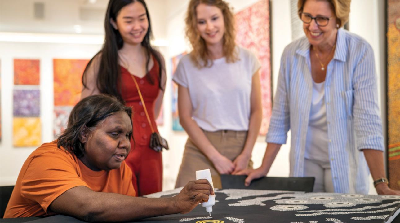 Gallery of Central Australia Artist in Residence Program with Beryl De Rose (Walkatjara Art)