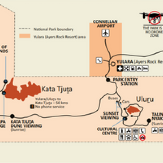 Uluru and Kata Tjuta Map